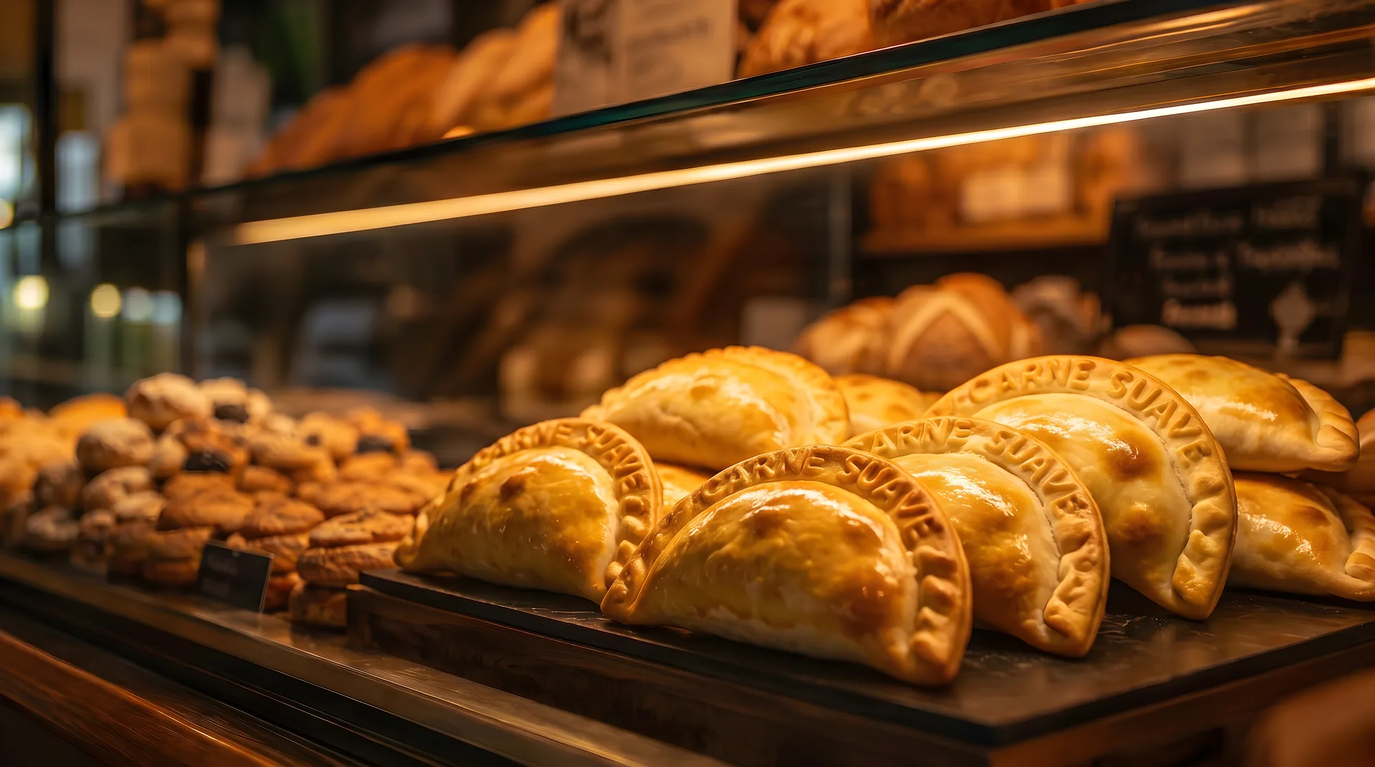 Empanada argentina Twobites servida en bolsa kraft